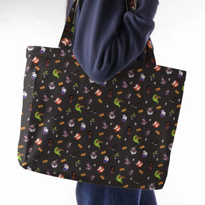 Ghostbusters Pattern Large Tote Bag