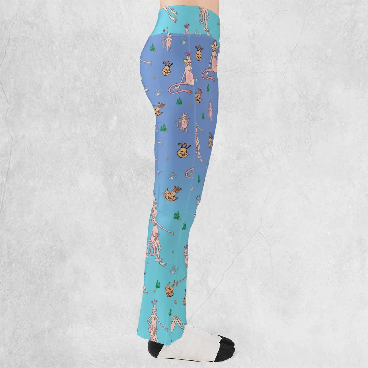 Who You Callin' One-eyed Shrimp Sea-Monkeys Flare Leggings