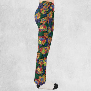 Tropical Dice DnD Flare Leggings