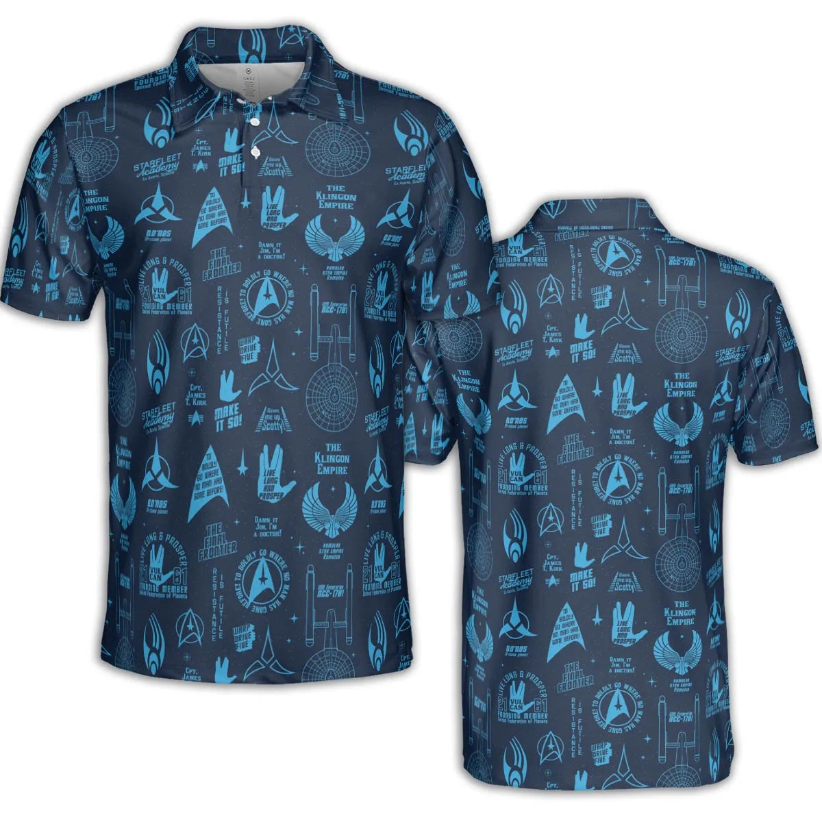 Trekkie Star Trek Pattern AOP Men/Women Polo Shirt