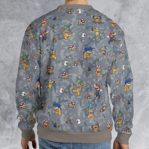 Super Mario Nintendo Video Game All-over Print Sweatshirt