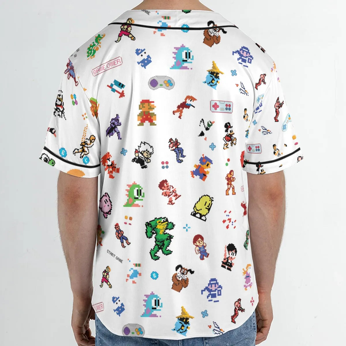 Iconic Video Game Characters Unisex Baseball Jersey