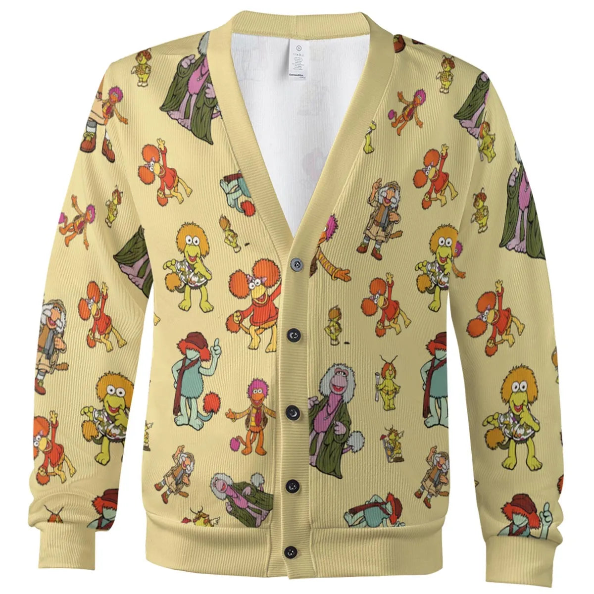 Fraggle Rock Characters Cardigan