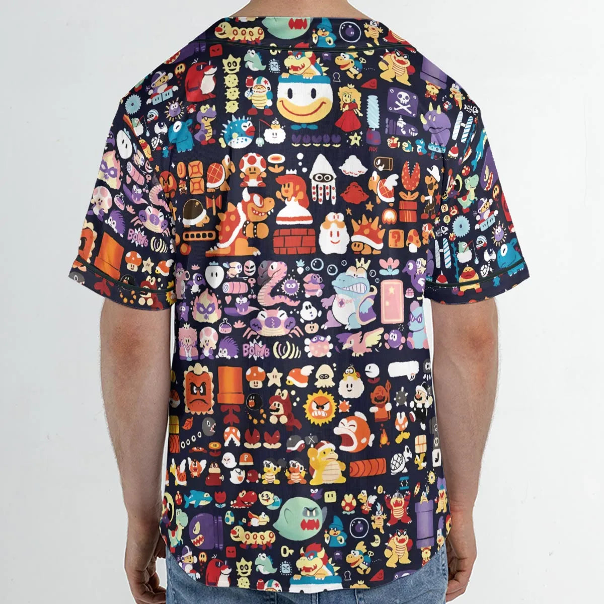 Mario Colors Super Mario Unisex Baseball Jersey