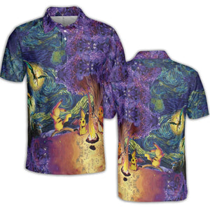 Pokemon Starry Night Campfire AOP Men/Women Polo Shirt