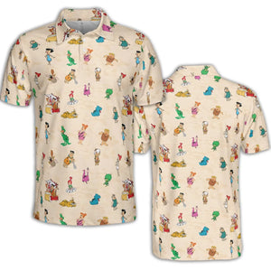Bedrock The Flintstones AOP Men/Women Polo Shirt