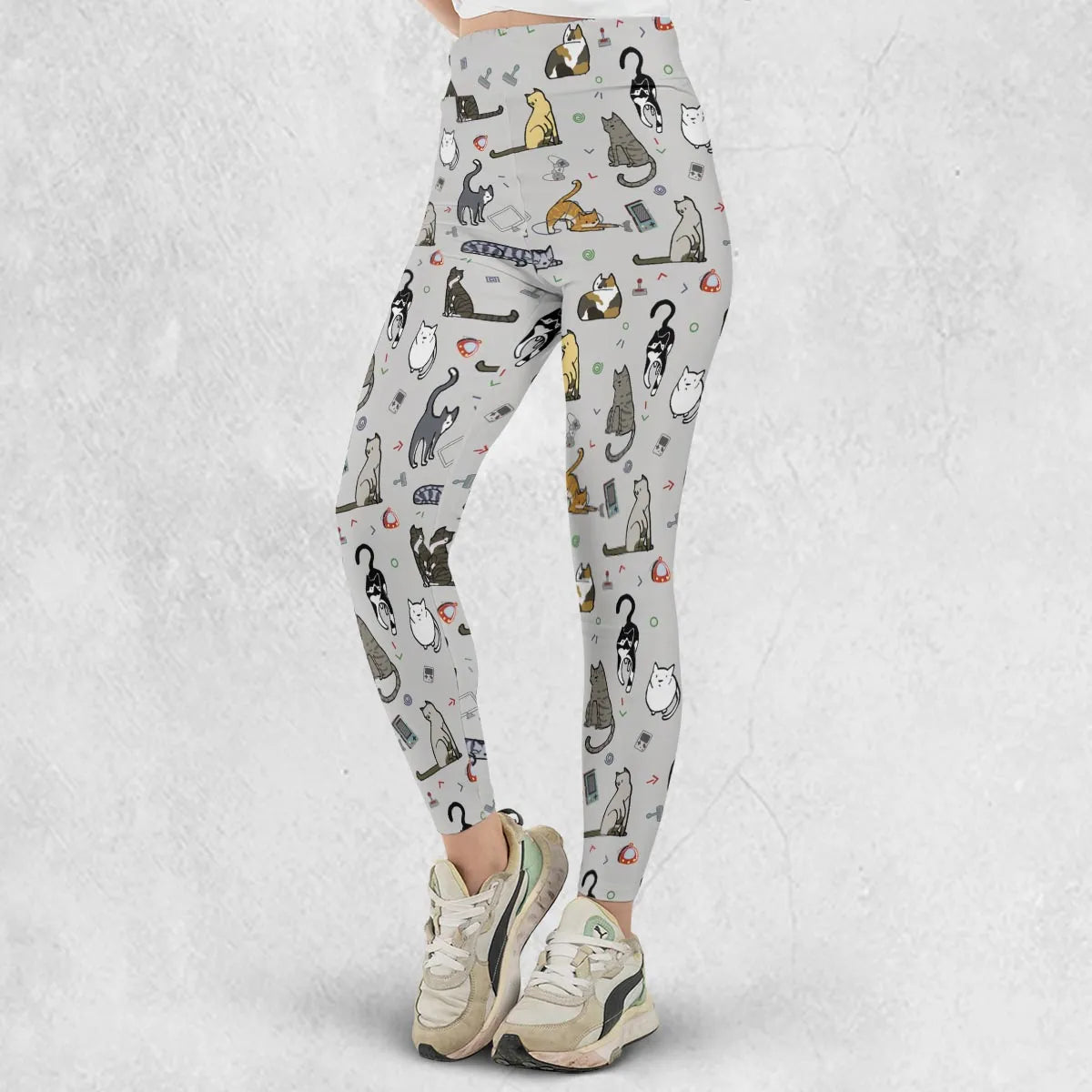 Cat the Gamer Pattern Legging