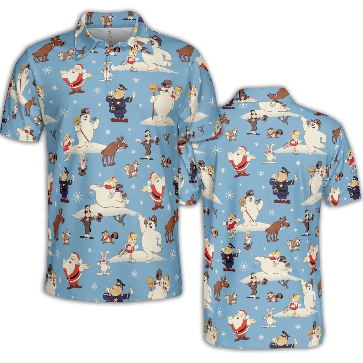 Frosty the Snowman Christmas Characters AOP Men/Women Polo Shirt
