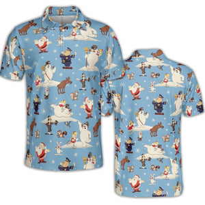 Frosty the Snowman Christmas Characters AOP Men/Women Polo Shirt