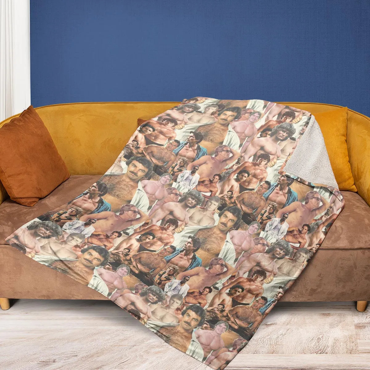 Vintage Hunks of The 80s Fleece Blanket