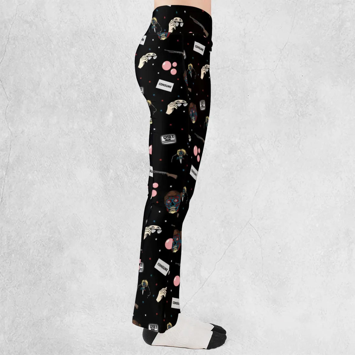 Consume They Live Patterns Flare Leggings