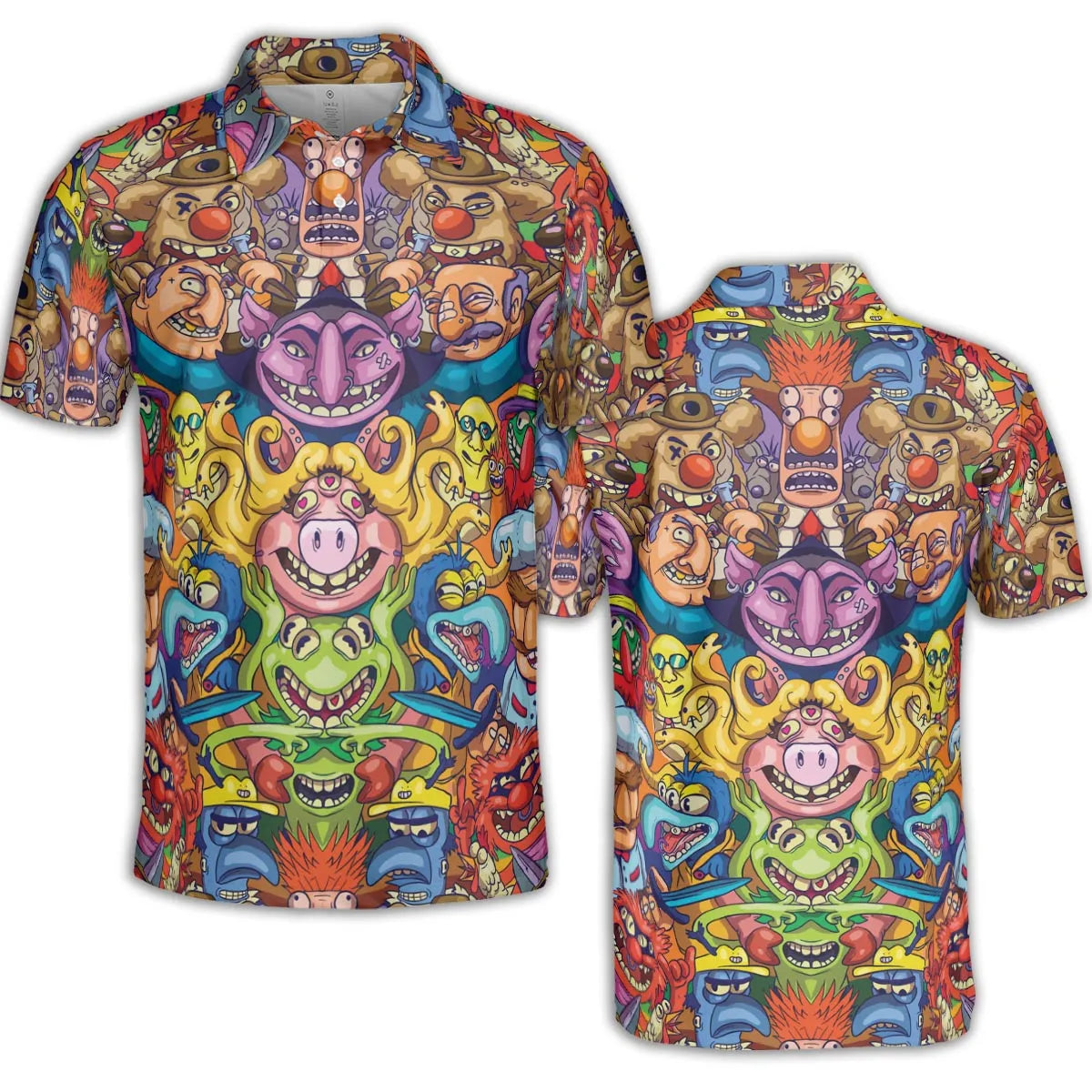 Monster Muppets The Muppets Characters AOP Men/Women Polo Shirt