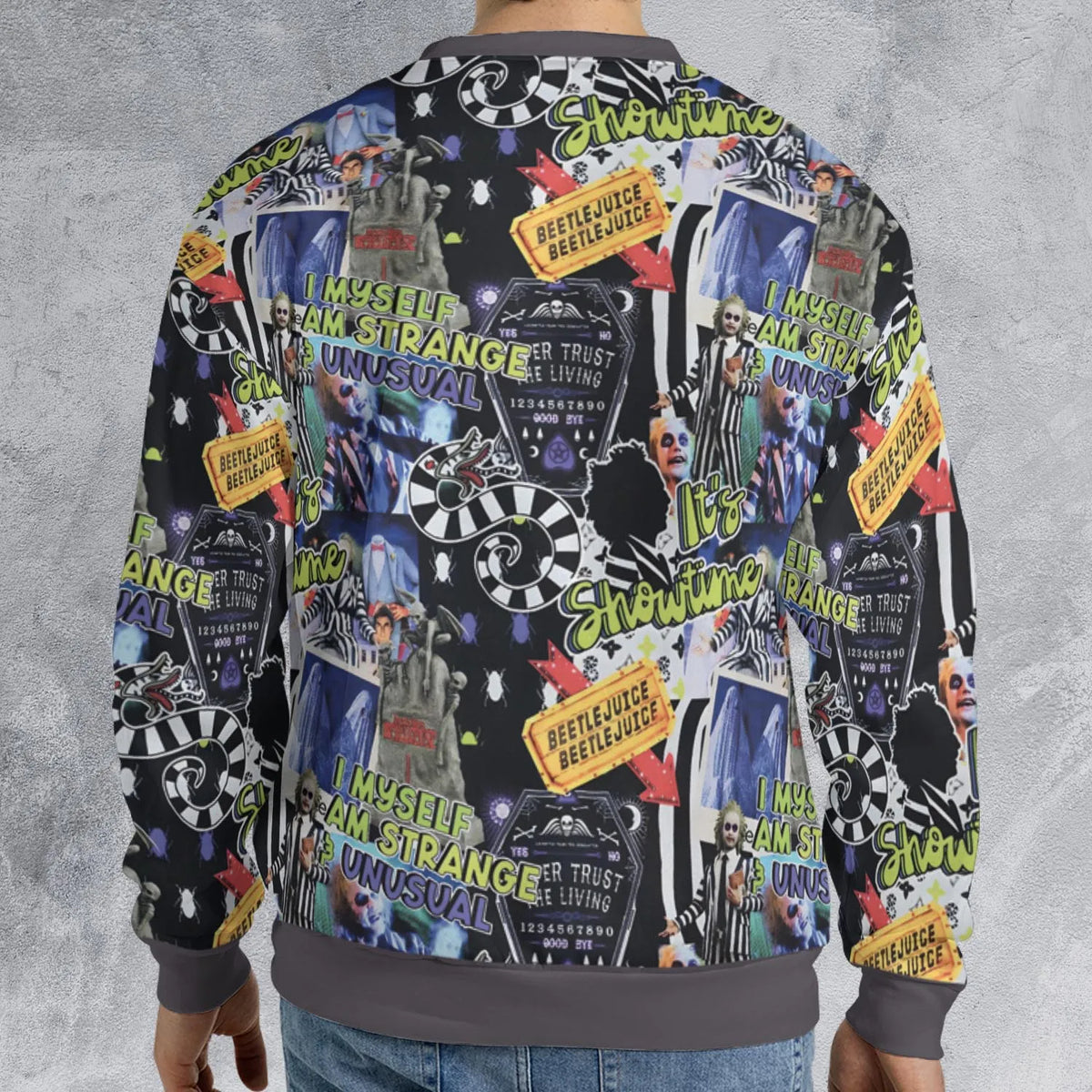 I Myself Am Strange Unusual Beetlejuice All-over Print Sweatshirt