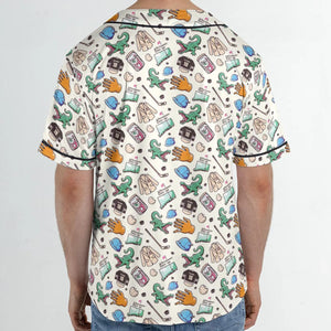 Happy Gilmore Pattern Unisex Baseball Jersey