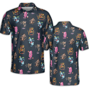 Funny Cereal Monsters Universal Monsters AOP Men/Women Polo Shirt
