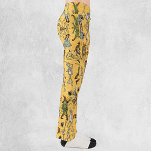 Magic Of Oz Characters Pattern Flare Leggings