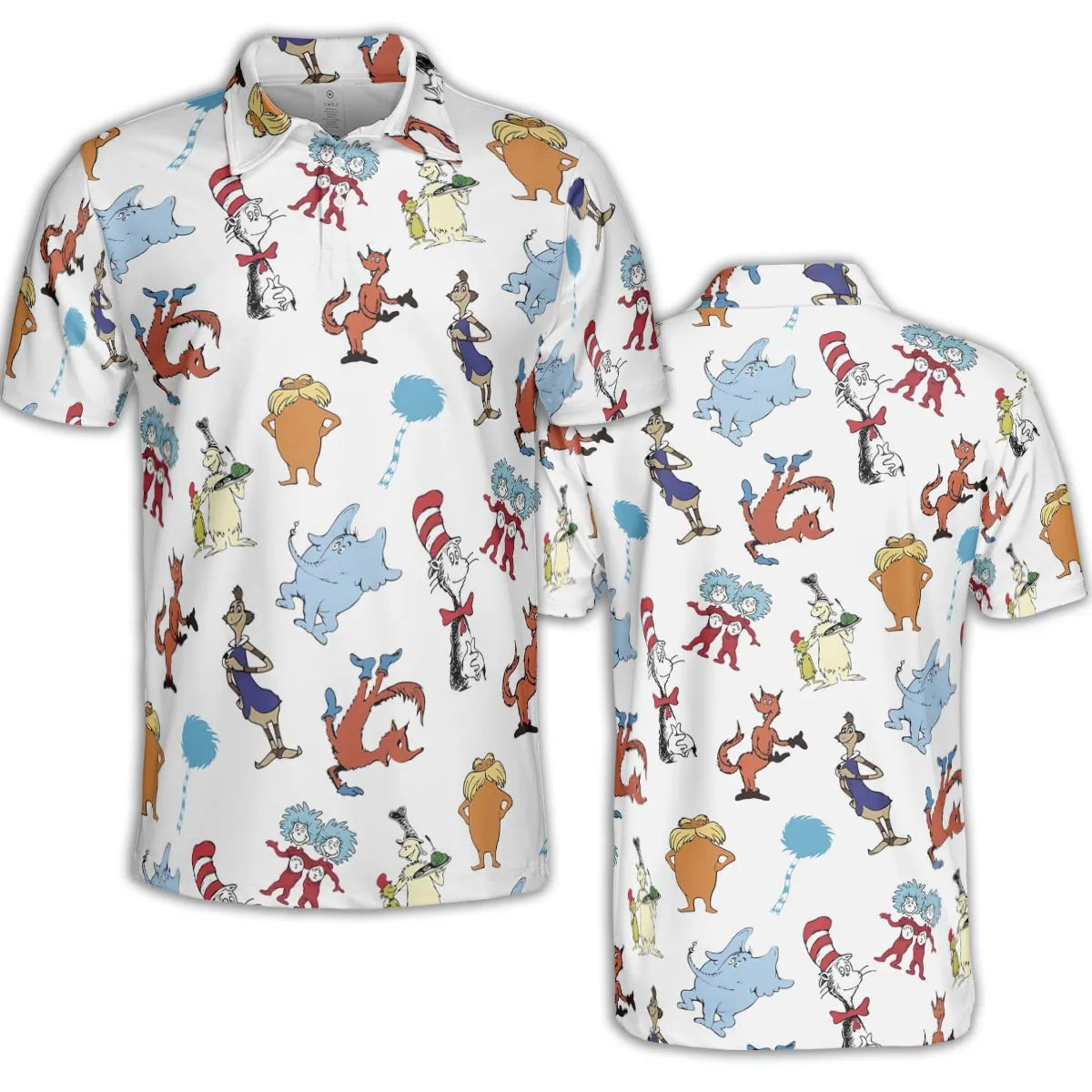 Seuss Swag Dr. Seuss AOP Men/Women Polo Shirt