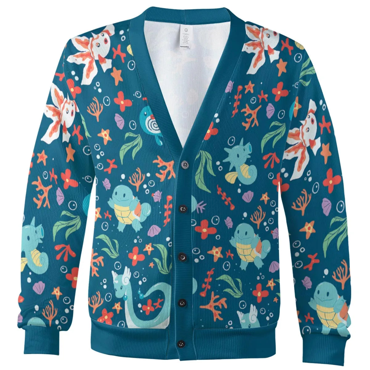 Water Pokemon Pattern Cardigan
