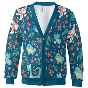 Water Pokemon Pattern Cardigan