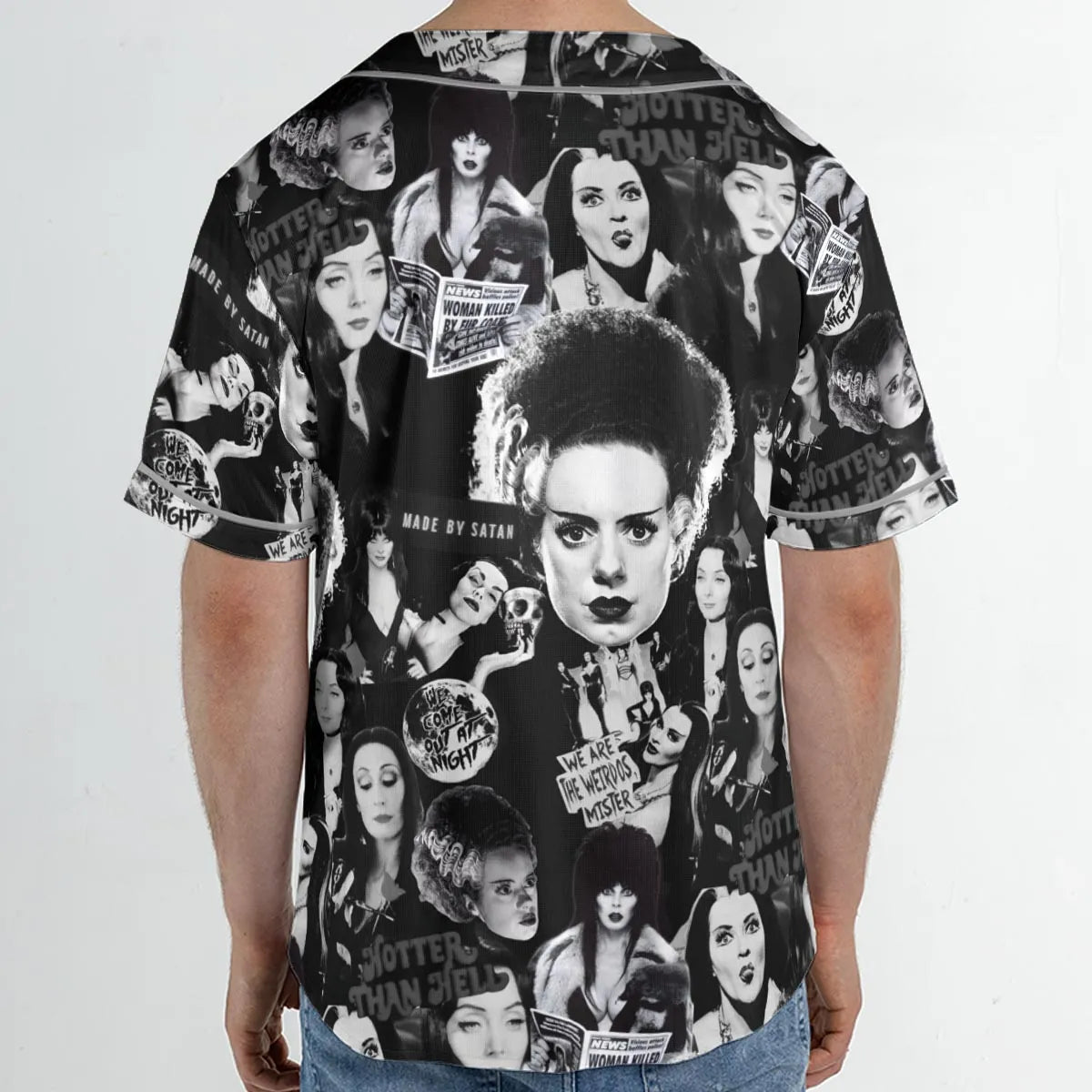 Horror Ladies Slay Collage Classic Horror Movies Unisex Baseball Jersey