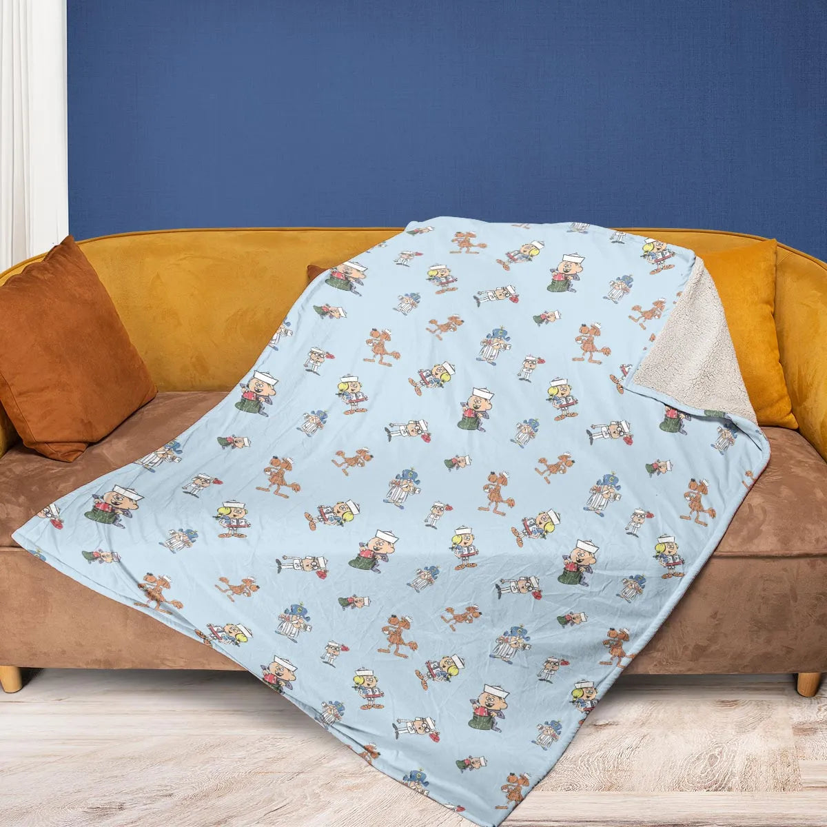 Vintage Crunch Cereal Fleece Blanket