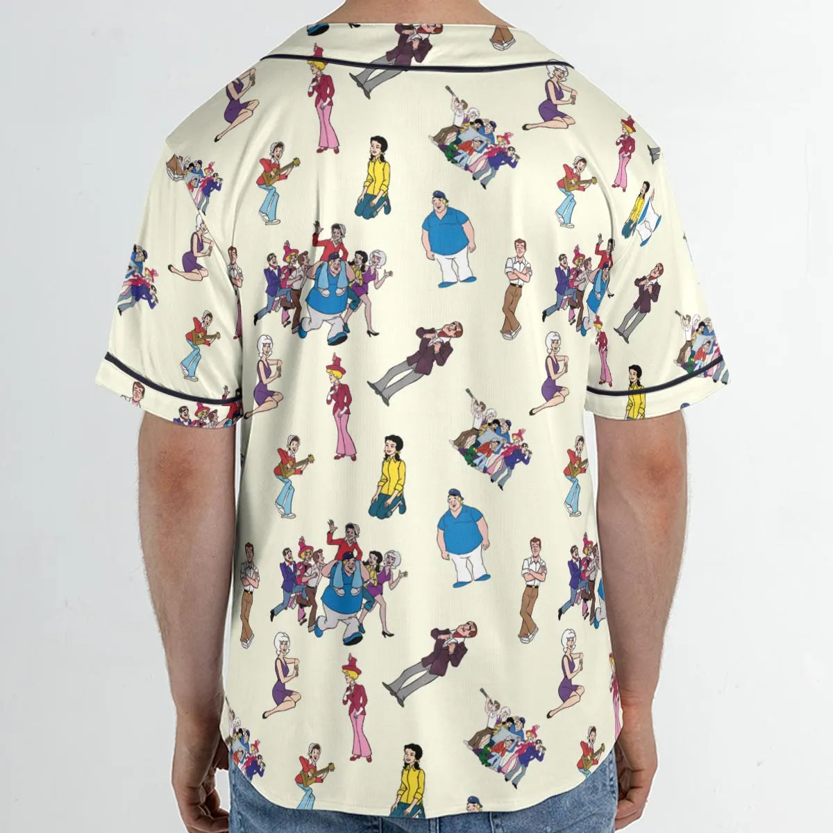 The New Adventures of Gilligan Pattern Unisex Baseball Jersey