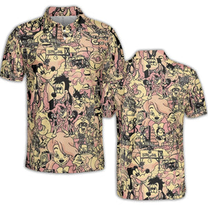 Goofy Movie Collage AOP Men/Women Polo Shirt