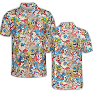 The Ren and Stimpy Show AOP Men/Women Polo Shirt