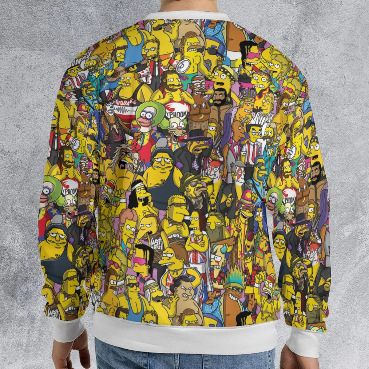 WWF Simpsons All-over Print Sweatshirt