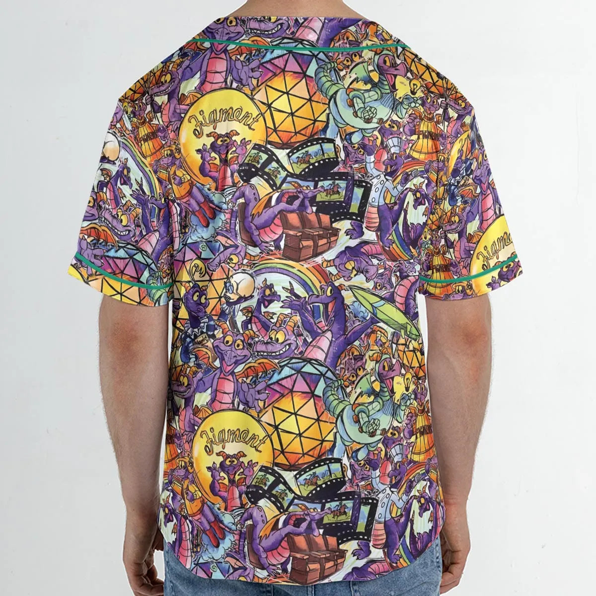 The Cute Dragon Figment Unisex Baseball Jersey