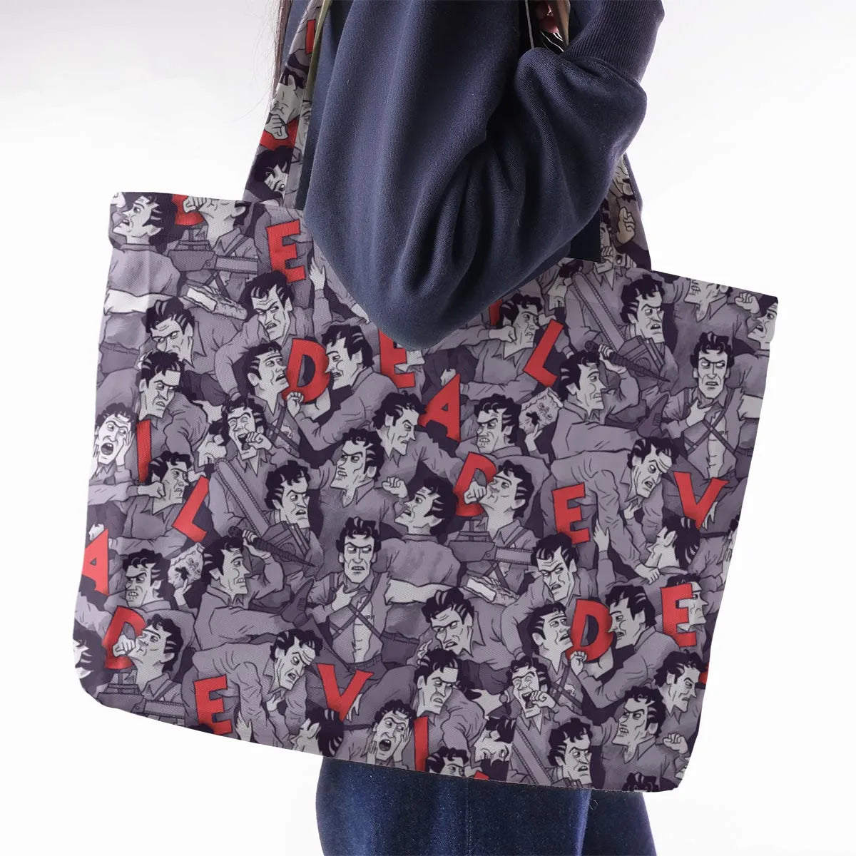 Chainsaw Evil Dead  Seamless Large Tote Bag