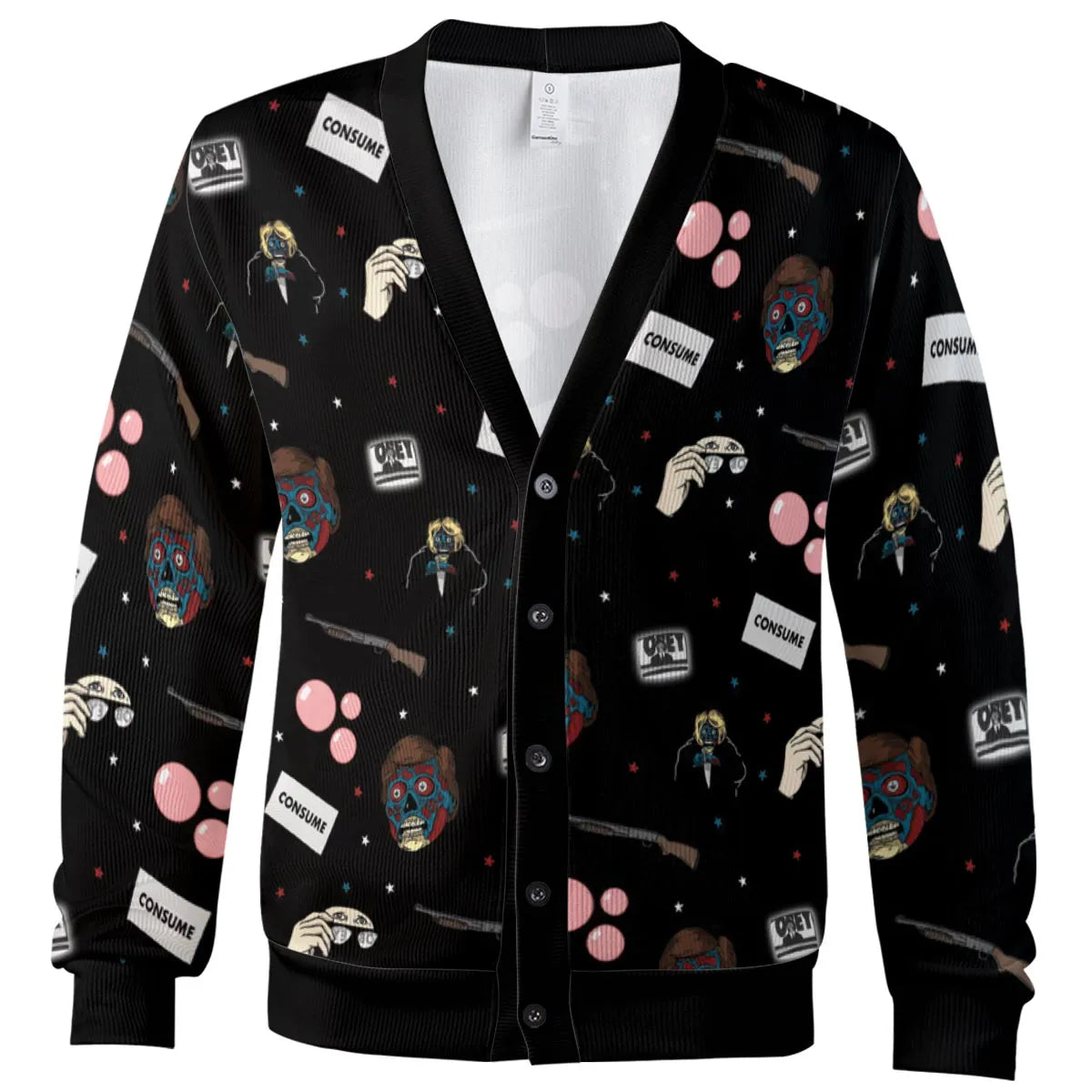 Consume They Live Patterns Cardigan