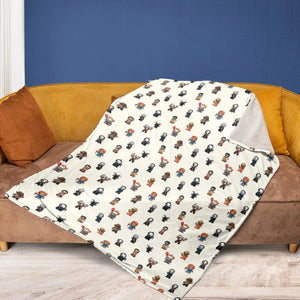 Horror Movies Characters Pattern Fleece Blanket