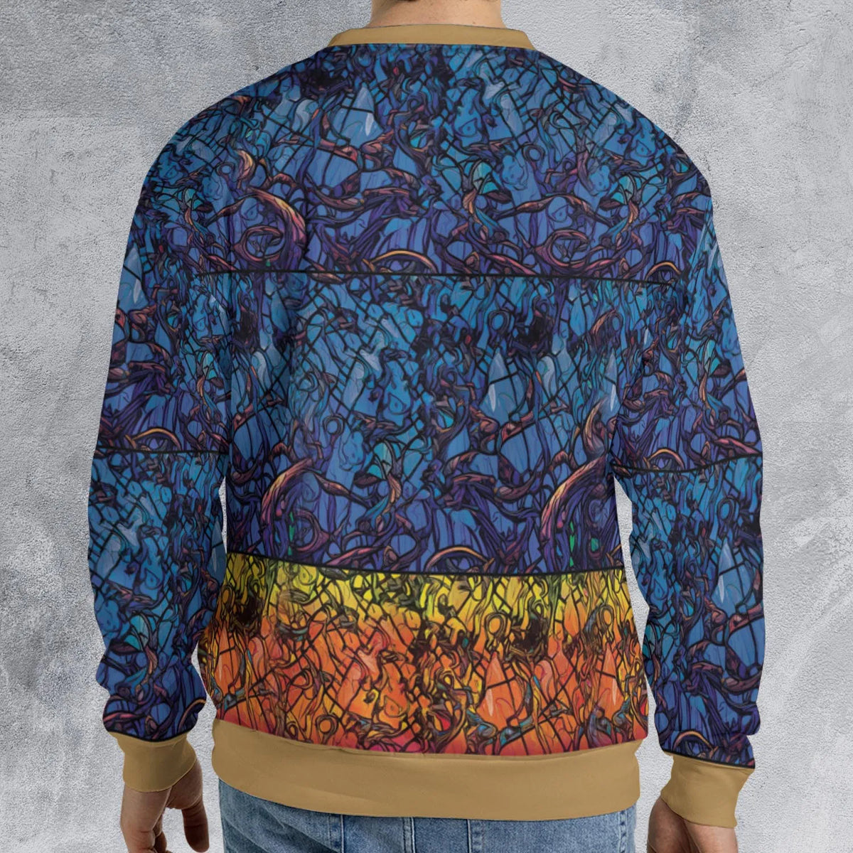 Stained Glass Cthulhu H.P Lovecraft All-over Print Sweatshirt