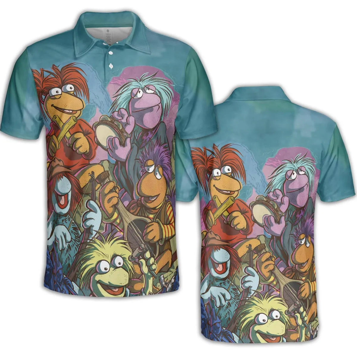Fraggle Rock Larsen The Muppets AOP Men/Women Polo Shirt