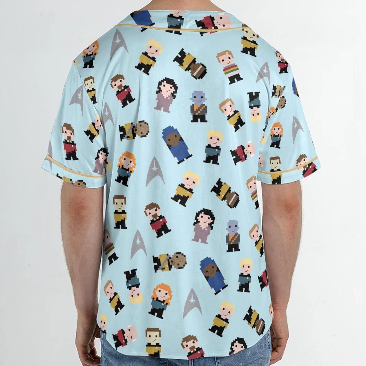 Star Pixel Star Trek Unisex Baseball Jersey