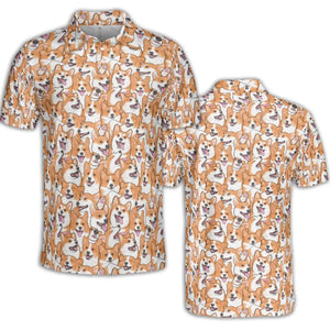 That's a lot of Corgi AOP Men/Women Polo Shirt