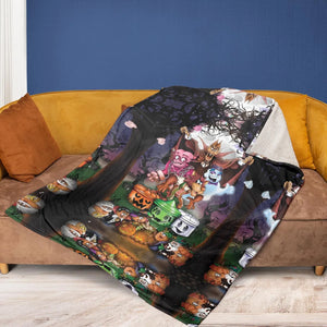 Halloween Food Mascot Themed Fleece Blanket