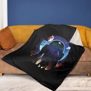 Droid Night Star Wars Fleece Blanket