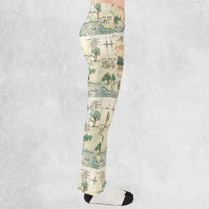 Hundred Acre Wood Map Flare Leggings