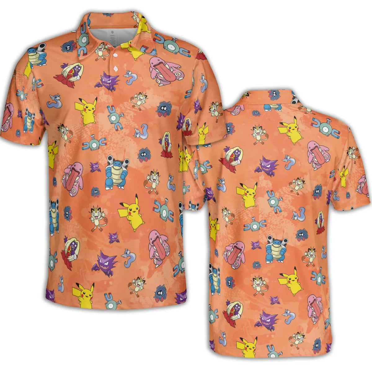 Pokemon Character Scatter AOP Men/Women Polo Shirt