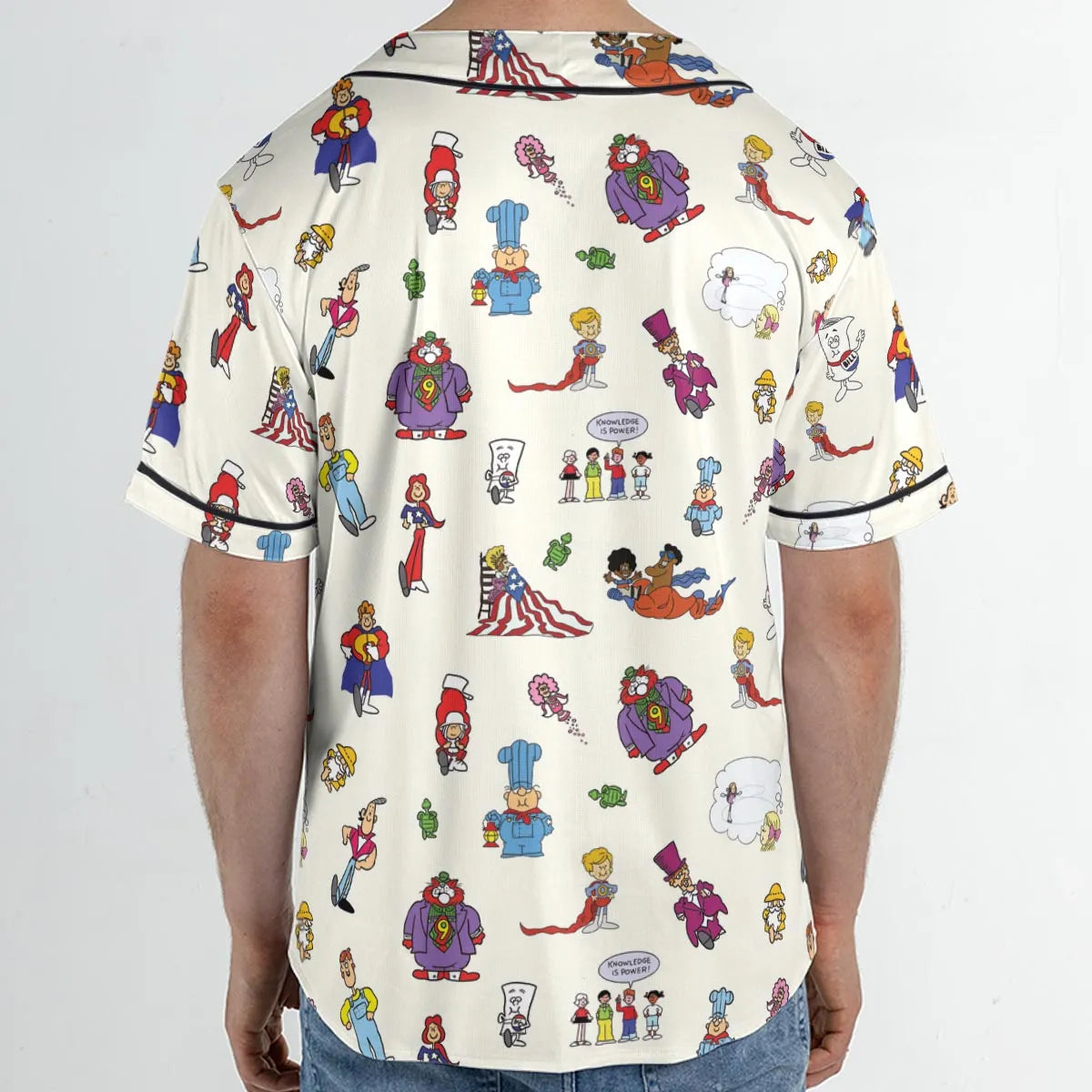 Schoolhouse Rock Characters Unisex Baseball Jersey