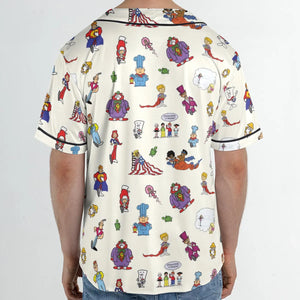 Schoolhouse Rock Characters Unisex Baseball Jersey