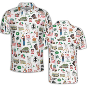 National Lampoon's Christmas Vacation Pattern AOP Men/Women Polo Shirt
