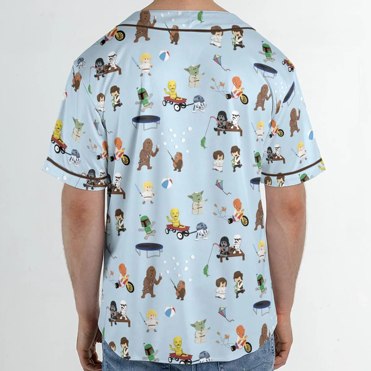 Go Fishing with Star Wars Characters Unisex Baseball Jersey
