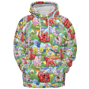 Clifford The Big Red Dog Seamless All-over Print Hoodie