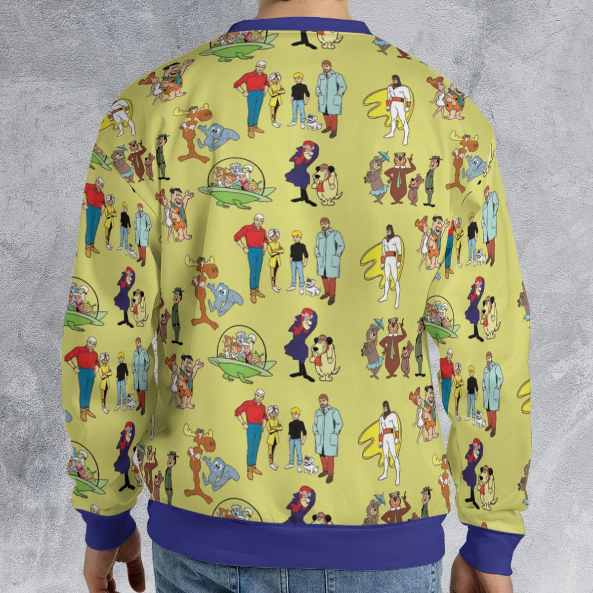60s Cartoon Characters All-over Print Sweatshirt