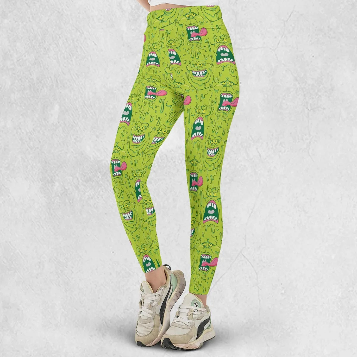 Funny Face Expression Slimer Ghostbusters Legging