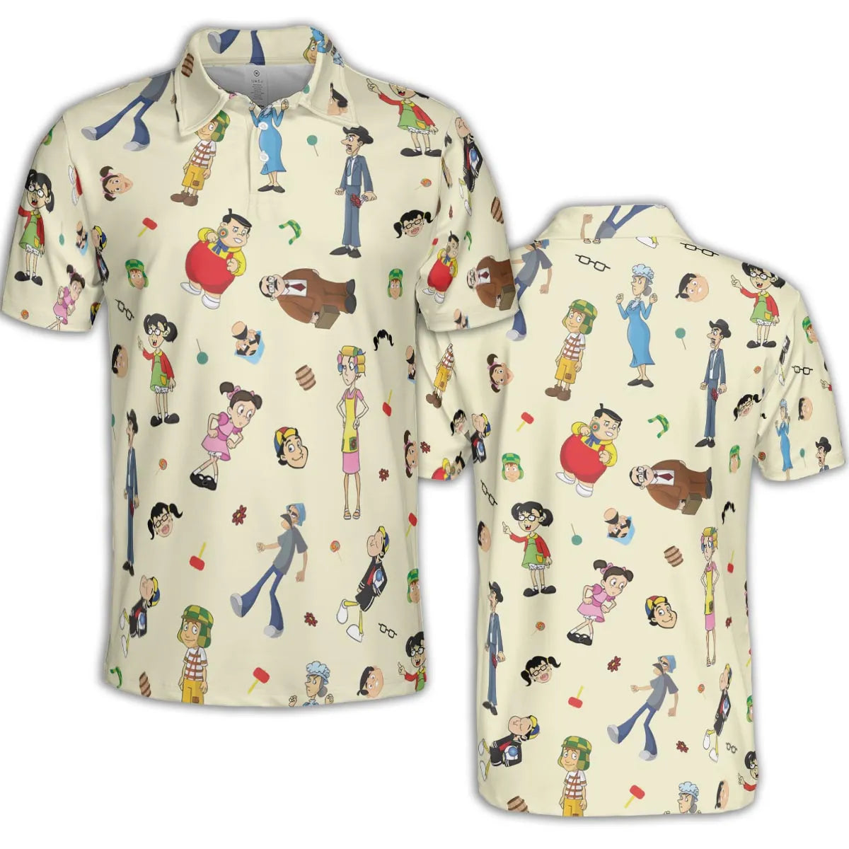 El Chavo Cartoon Characters AOP Men/Women Polo Shirt