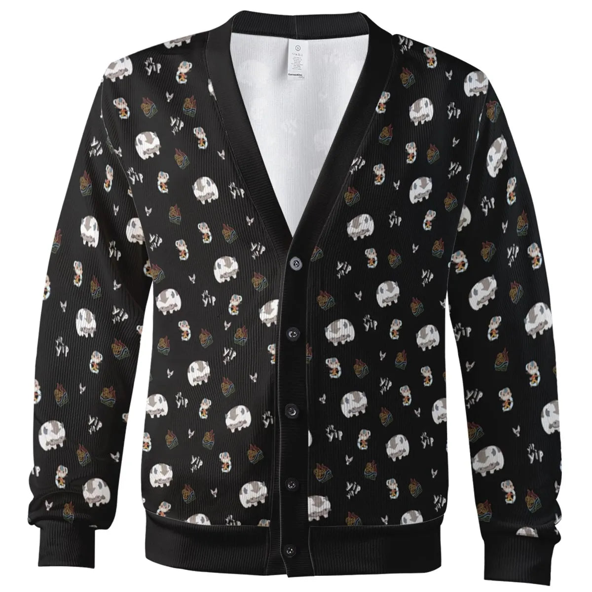 Appa Yip Yip Avatar Pattern Cardigan